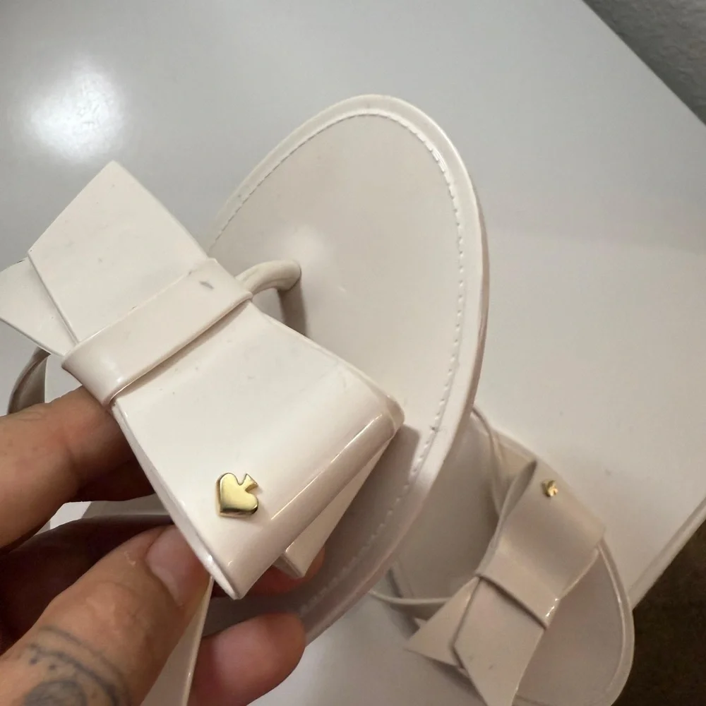 Kate Spade Cream Bow Sandals